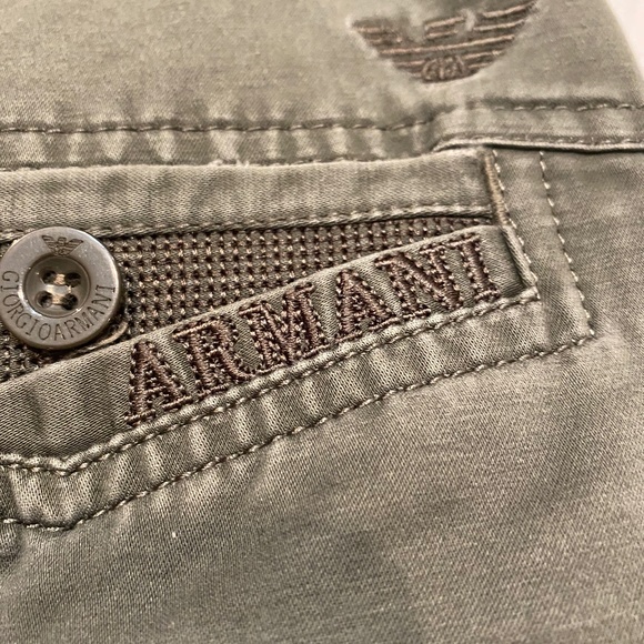ARMANI JEANS Giorgio Armani Mens Khaki Chinos Sz 28 - Picture 5 of 11